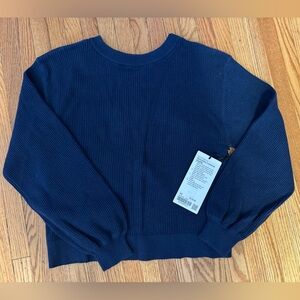 lululemon reversible crossover sweater NWT small navy